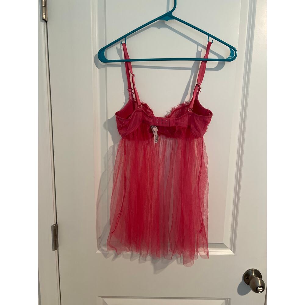 Victoria’s Secret Sexy Hot Pink Push-Up Babydoll Nightie – Size M - Picture 6 of 6
